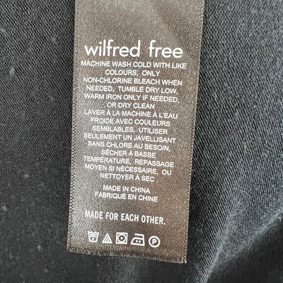 Aritzia Wilfred Free Round Neck Casual Tee Black Short Sleeve Pullover Size S - Picture 8 of 10